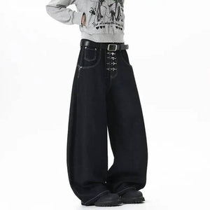 Metal Buckle Casual Y2K Jeans