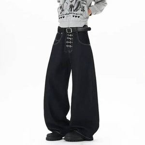 Metal Buckle Casual Y2K Jeans
