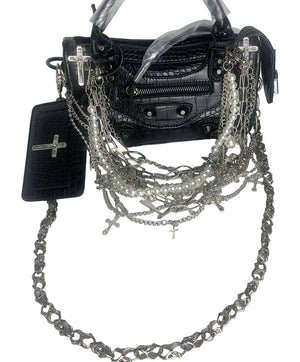 Metal Cross Skeleton Purse Y2k