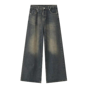 Metal Ring Baggy Jeans Y2k