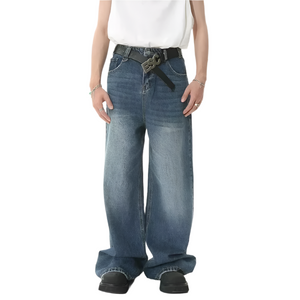 Metal Ring Baggy Jeans Y2k