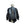 Black PU leather techwear jacket with metal spine detailing