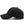 Plain black baseball cap with a small metal tag on the side panel