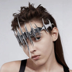Gothic metal thorn techwear face mask