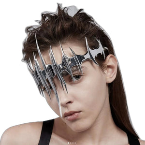 Gothic metal thorn techwear face mask