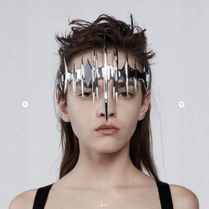 Gothic metal thorn techwear face mask