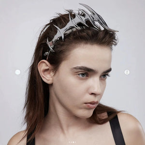 Gothic metal thorn techwear face mask
