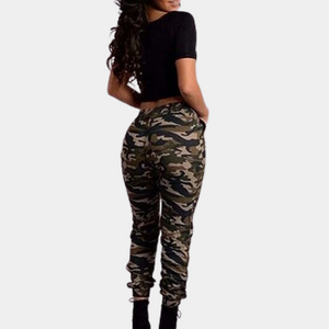 Military camo cargo pants