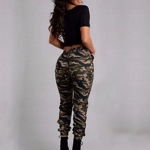 Military camo cargo pants