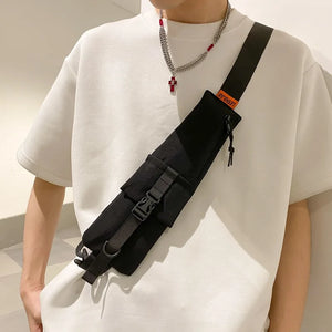 Mini techwear chest bag in yellow, black, beige or orange