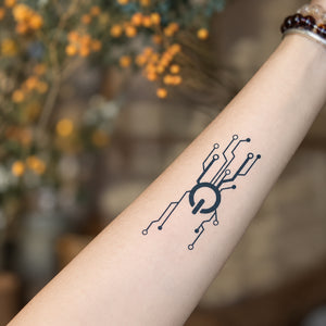 Minimalist cyberpunk tattoo