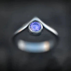 Minimalist engagement ring silver