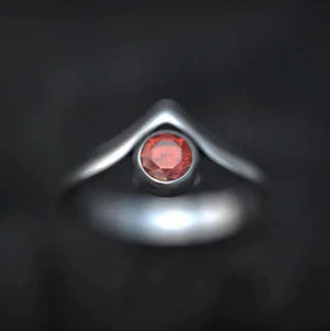 Minimalist engagement ring silver