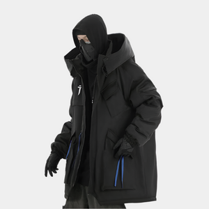 Modern Black Jacket with Hood