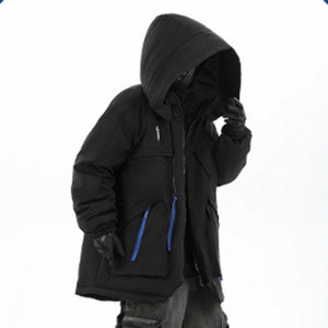 Modern Black Jacket with Hood