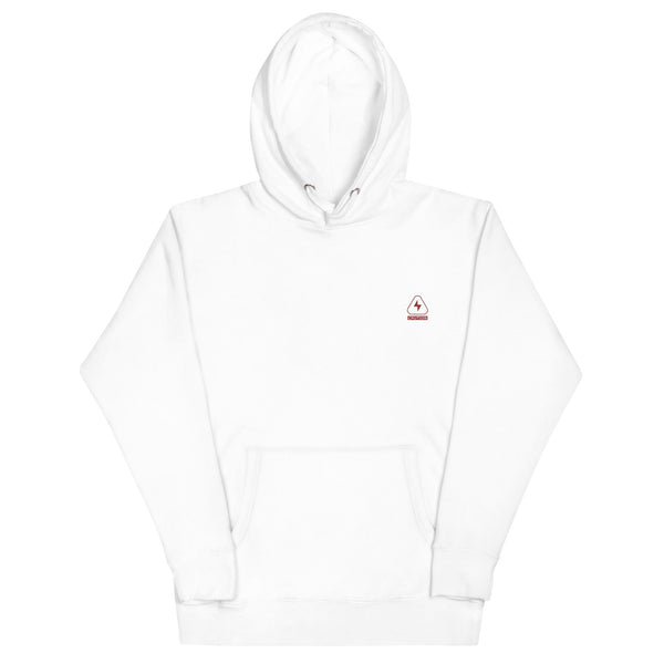 Modern White Embroidered Casual Hoodie