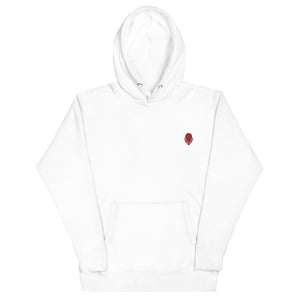 Modern White Embroidered Elegant Hoodie