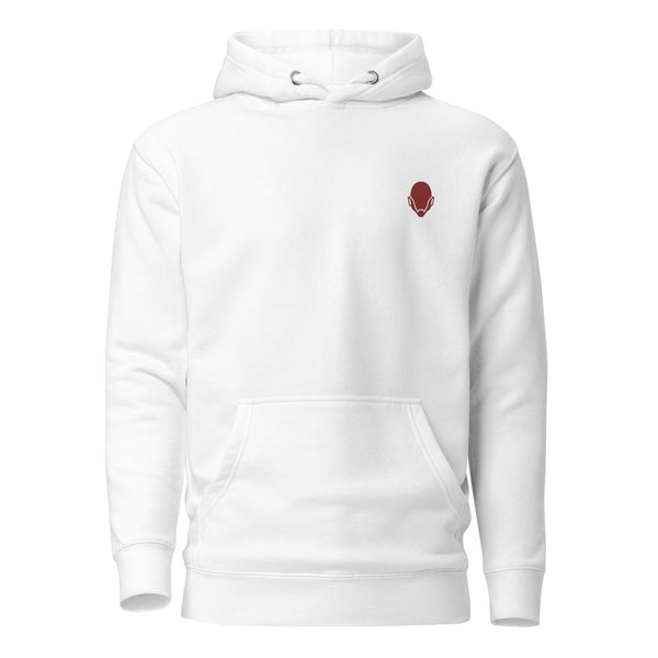 Modern White Embroidered Elegant Hoodie