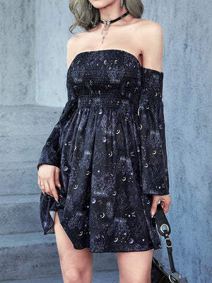 Moon Witchy Goth Dress