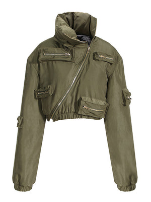 Multi 3D Pocket Women Jacket Spring