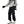 Multi-pocket Black Pant - product view on white background