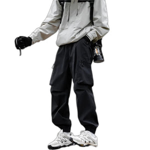 Multi-pocket Black Pant - product view on white background