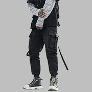 Multi-pocket Cargo Black Pants