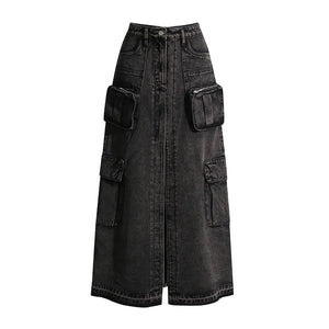 Multi-pocket Goth Long Skirt