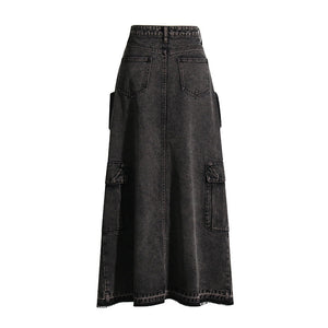 Multi-pocket Goth Long Skirt