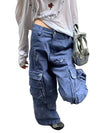 Multi Pocket Jeans Women's Y2K