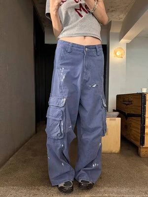 Multi Pocket Jeans Women's Y2K