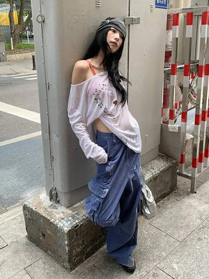 Multi Pocket Jeans Women's Y2K