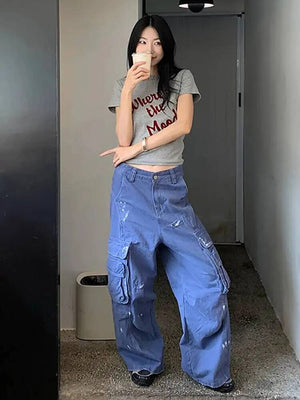 Multi Pocket Jeans Women's Y2K