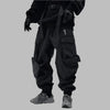 Multi-pocket Streamer Patchwork Comfortable Black Pant