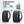 Black nylon backpack with an external USB port and multiple front pockets