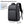 Black nylon backpack with an external USB port and multiple front pockets