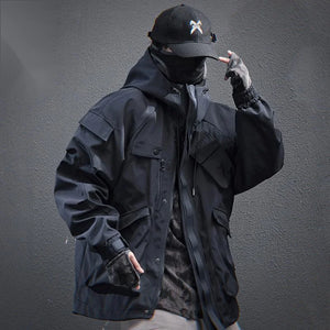 Multi Pocket Techwear Jacket in multiple colourways — dark techwear streetwear, view 2 of 8