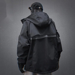 Multi Pocket Techwear Jacket in multiple colourways — dark techwear streetwear, view 3 of 8