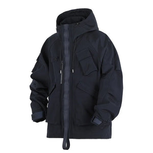 Multi Pocket Techwear Jacket in multiple colourways — dark techwear streetwear, view 7 of 8