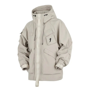 Multi Pocket Techwear Jacket in multiple colourways — dark techwear streetwear, view 8 of 8