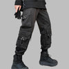 Pantalón negro premium de estilo tecnológico con múltiples bolsillos
