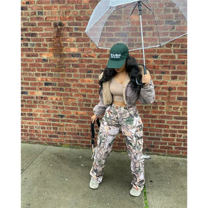 Multi Pockets Camo Cargo Pants