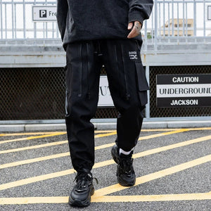 Pantalon noir à plusieurs fermetures éclair