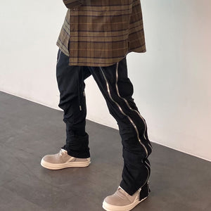 Multi Zippers Cyberpunk Pants