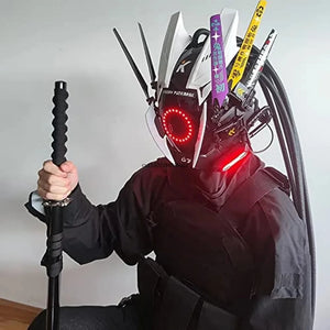 Multicolour LED Cyberpunk Helmet — photo 3