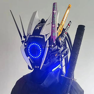 Multicolour LED Cyberpunk Helmet — photo 4