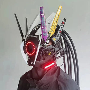 Multicolour LED Cyberpunk Helmet — photo 6