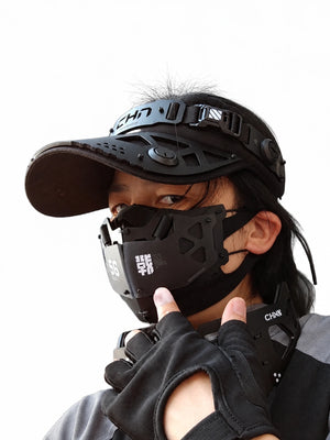 Multifunction Cyberpunk Techwear Mask - product view on white background