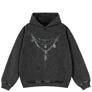 Necklace Graphic Y2K Hoodie