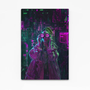 Neon Watcher Cyberpunk Art | CYBER TECHWEAR®